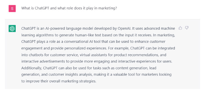 Marketing-focused information